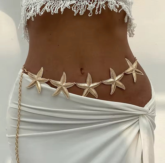 Starfish Bikini Chain-Gold