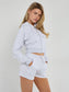 Vienna-Piping Detail Co Ord-Bleach Grey