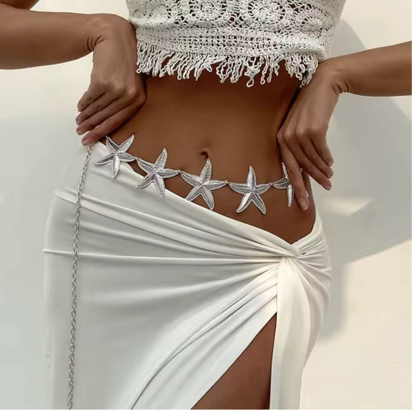 Starfish Bikini Chain-Silver