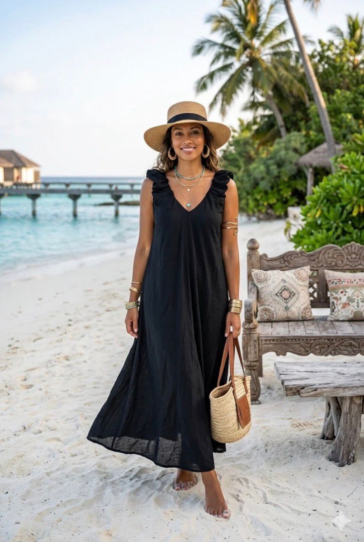 Karolina Frill Maxi Dress
