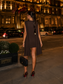 Estelle Cape Sleeve Mini Dress – Chocolate