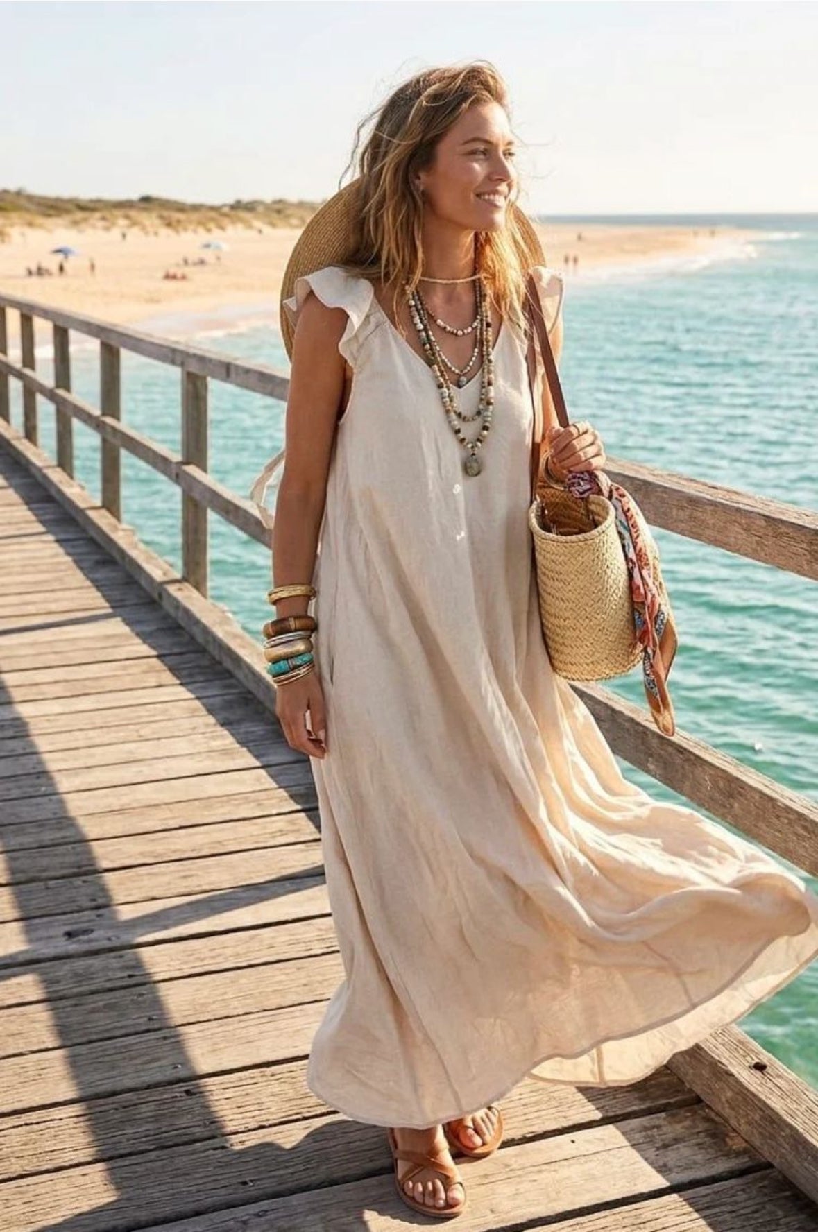 Karolina Frill Maxi Dress