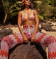 Sienna-Beach Bikini Set-Pink & Orange