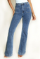 Pippa Pocket Flare Jeans – Mid Blue